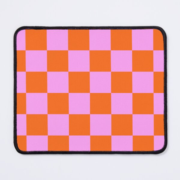 Item preview, Checkerboard Retro Check Geometric Checked Pattern in Bright Orange Red and Pink designed and sold by kierkegaard.