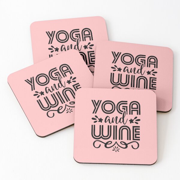 Item preview, Yoga Quote Yoga and Wine Motivational Saying designed and sold by SoccaTamam.