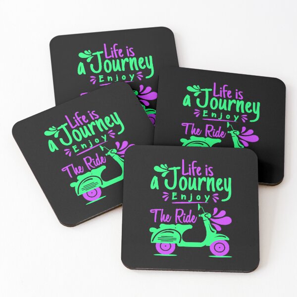 Item preview, Life is a Journey: Enjoy the Ride - Colorful Minimalist Scooter Design designed and sold by AbundanceSeed.