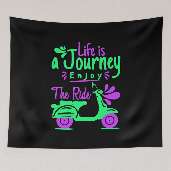 Item preview, Life is a Journey: Enjoy the Ride - Colorful Minimalist Scooter Design designed and sold by AbundanceSeed.