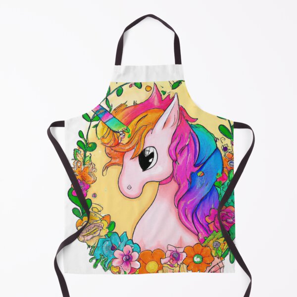 Item preview, The Last Unicorn . Unicorn encircled with colorful flowers. designed and sold by Featuring Lynn.