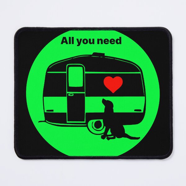 Item preview, ALL YOU NEED HEART DOG CARAVAN LIME designed and sold by Marni Scofidio Desi9ns.