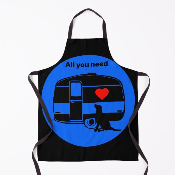 Item preview, ALL YOU NEED HEART DOG CARAVAN BLUE designed and sold by Marni Scofidio Desi9ns.