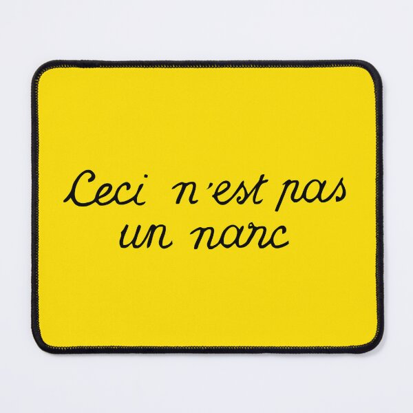 Item preview, Ceci n'est pas un narc  Black And White Magritte Addiction Recovery Modern Typography designed and sold by Zazizu.
