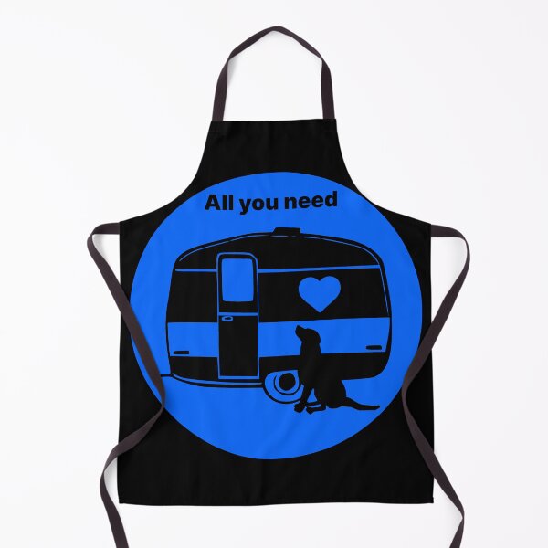 Item preview, ALL YOU NEED HEART DOG CARAVAN BLUE2 designed and sold by Marni Scofidio Desi9ns.