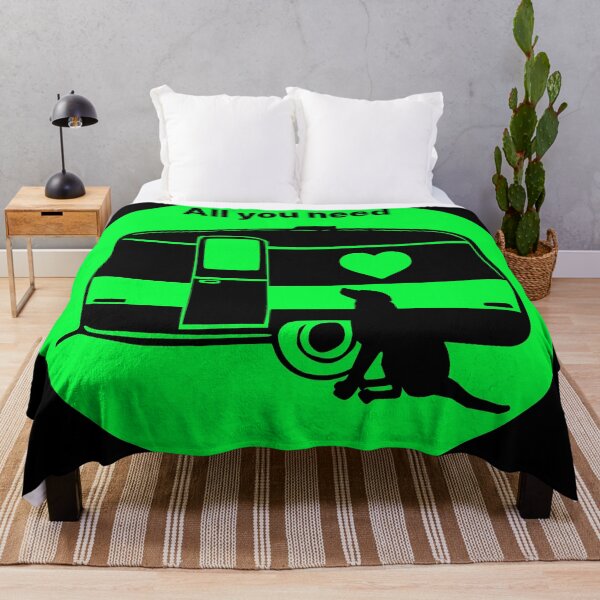Item preview, ALL YOU NEED HEART DOG CARAVAN LIME2 designed and sold by Marni Scofidio Desi9ns.