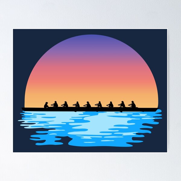 Item preview, Rowing eights women, water and sun designed and sold by claudiasartwork.