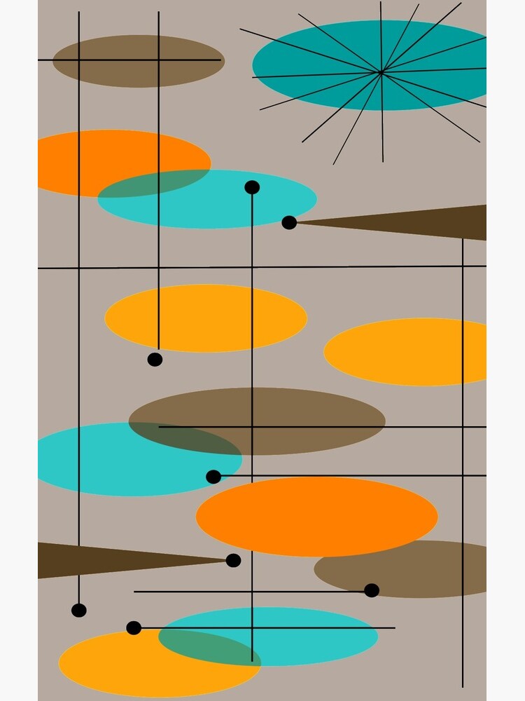 Mid-Century Modern Ovals III by gailg1957