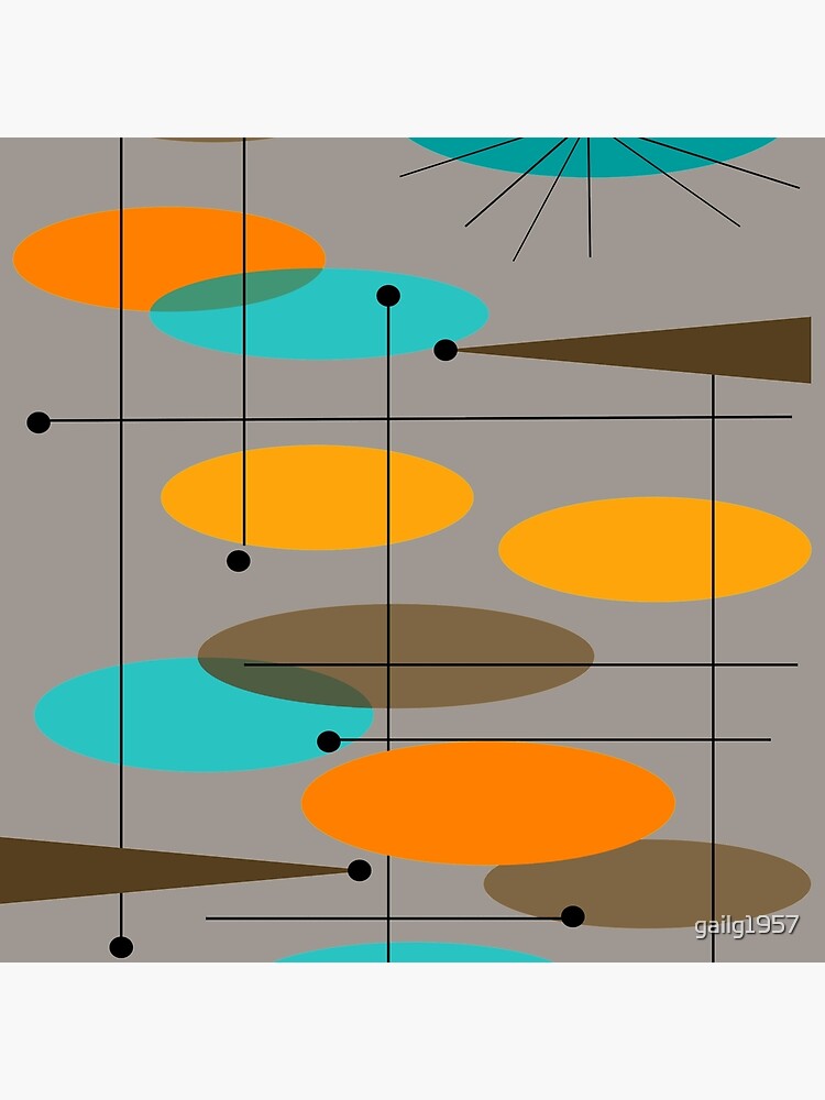 Mid-Century Modern Ovals III by gailg1957