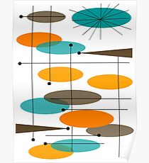 Mid-Century Modern Ovals III Poster
