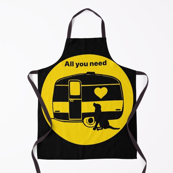 Item preview, ALL YOU NEED HEART DOG CARAVAN YELLOW2 designed and sold by Marni Scofidio Desi9ns.