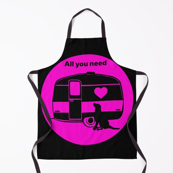 Item preview, ALL YOU NEED HEART DOG CARAVAN FUCHSIA2 designed and sold by Marni Scofidio Desi9ns.