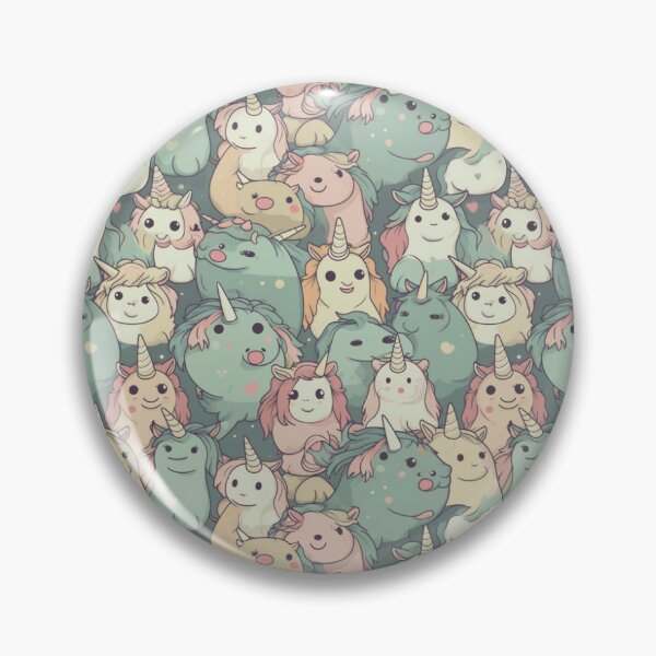 Aperçu de l'œuvre Kawaii Unicorn - Cute Unicorn Pattern créée et vendue par Reimagining Images.