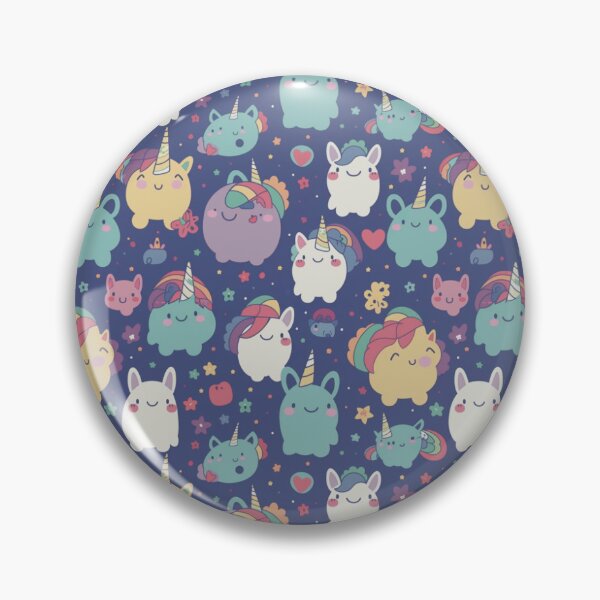 Aperçu de l'œuvre Kawaii Unicorn - Cute Unicorn Pattern créée et vendue par Reimagining Images.