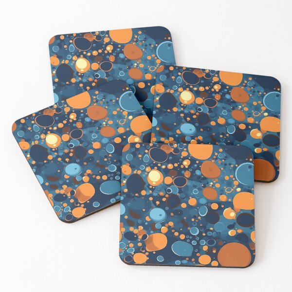 Item preview, Abstract Orange and Blue Art Pattern designed and sold by KitsoBerry.