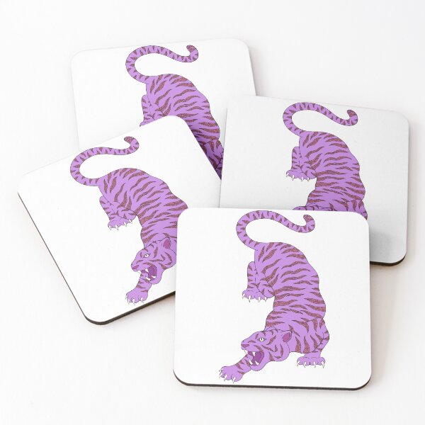 Item preview, Lilac/pink leafy tiger  designed and sold by LibbyHaggerArt.