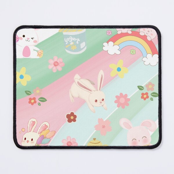 Item preview, Kawaii Cute Bunny Adorable Rabbit on Pastel Bacground designed and sold by Apkdesigner.