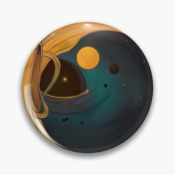 Item preview, Vintage Black Hole Planetary Scene designed and sold by Cosmic-Jungle.