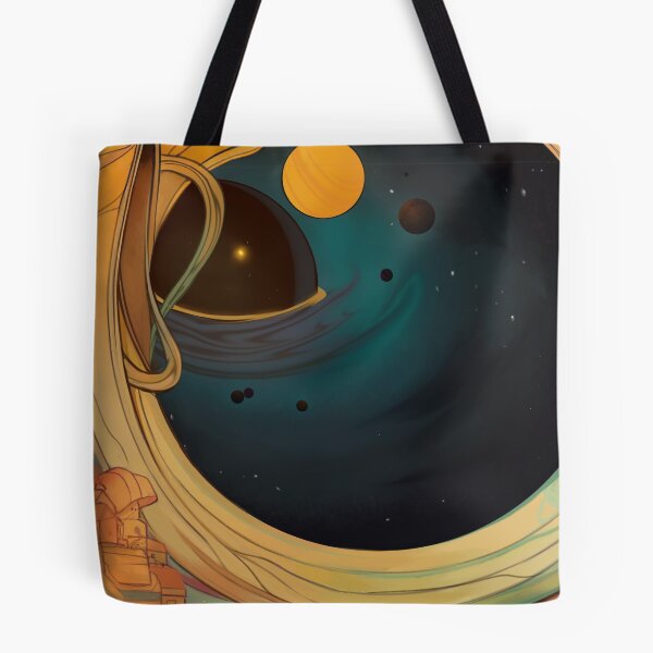 Item preview, Vintage Black Hole Planetary Scene designed and sold by Cosmic-Jungle.