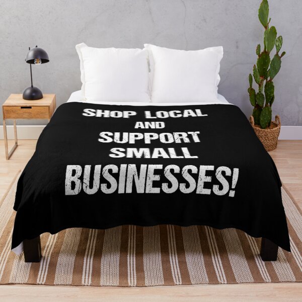 Item preview, Shop Local and Support Small Businesses White Text Based Design designed and sold by CGSGraphics.