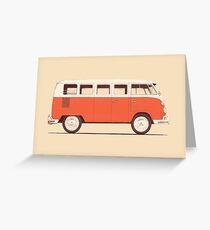 Red Van Greeting Card