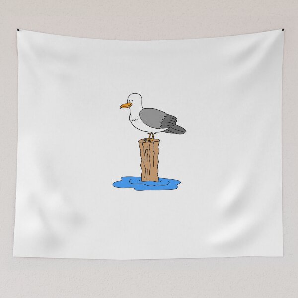 Item preview, Seagull Cartoon Beach Theme designed and sold by jaycartoonist.