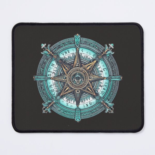 Item preview, Retro Viking Symbol Compass Vegvisir Nordic Rune Celtic designed and sold by 6lcacK.