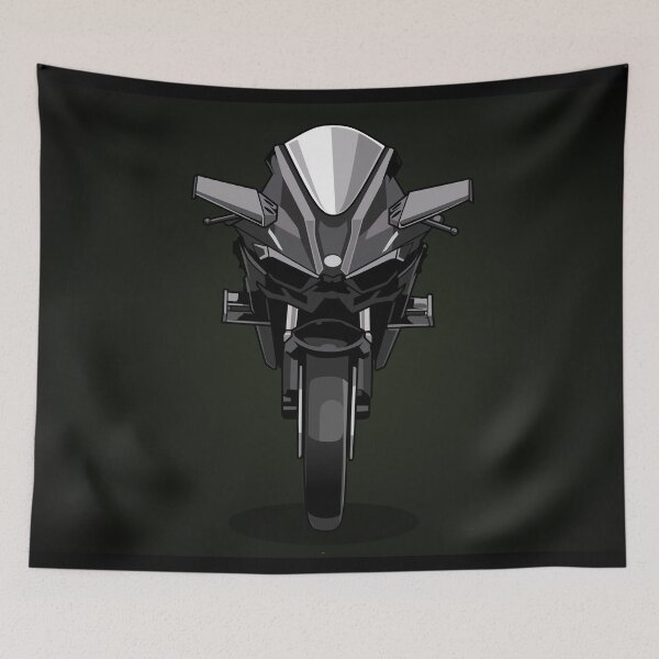 Item preview, Kawasaki H2R | Black background designed and sold by MotorcycleLove.