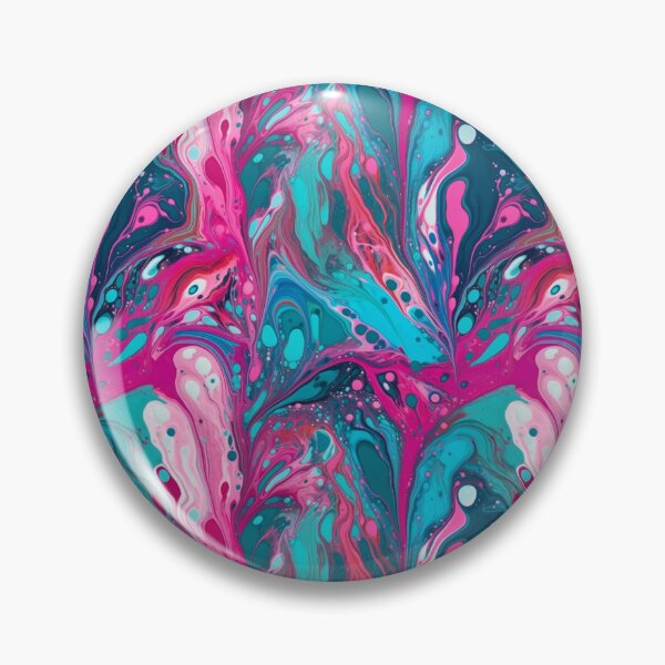 Item preview, Patrón de pintura de vertido rosa y azul neón abstracto designed and sold by KitsoBerry.
