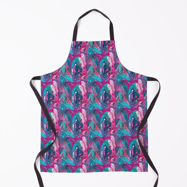 Item preview, Abstract Neon Pink and Blue Pour Painting Pattern designed and sold by KitsoBerry.
