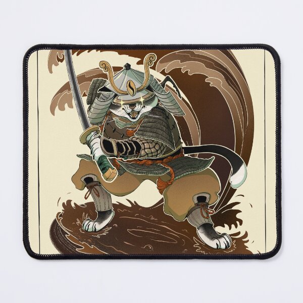 Item preview, Coffee cat samurai design designed and sold by Lipkoshop.