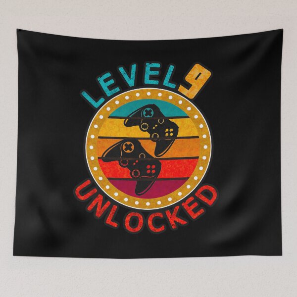 Item preview, Level 9 unlocked, for birthday boy, for gamer designed and sold by mwebba2005.