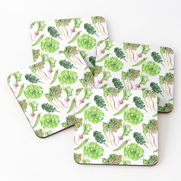 Item preview, Spring Vegetables Pattern White designed and sold by Katariina Purru.