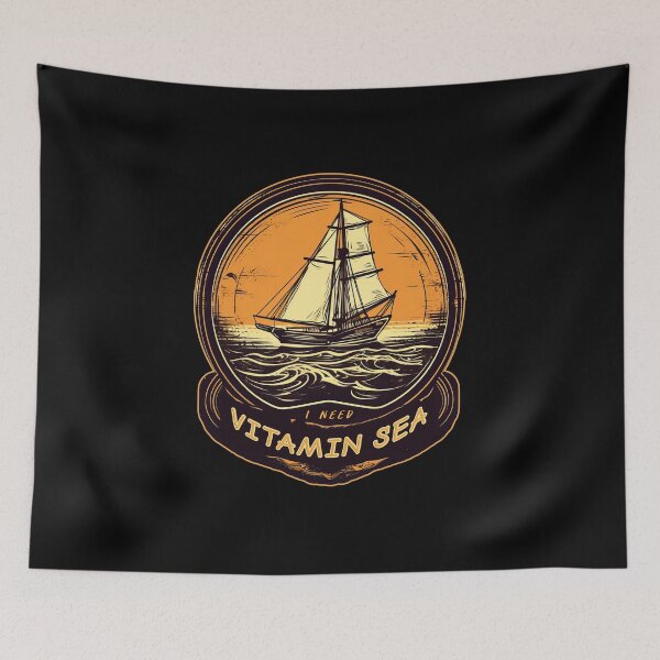 Item preview, I Need Vitamin Sea - A Sailing Design designed and sold by Mindful-Designs.