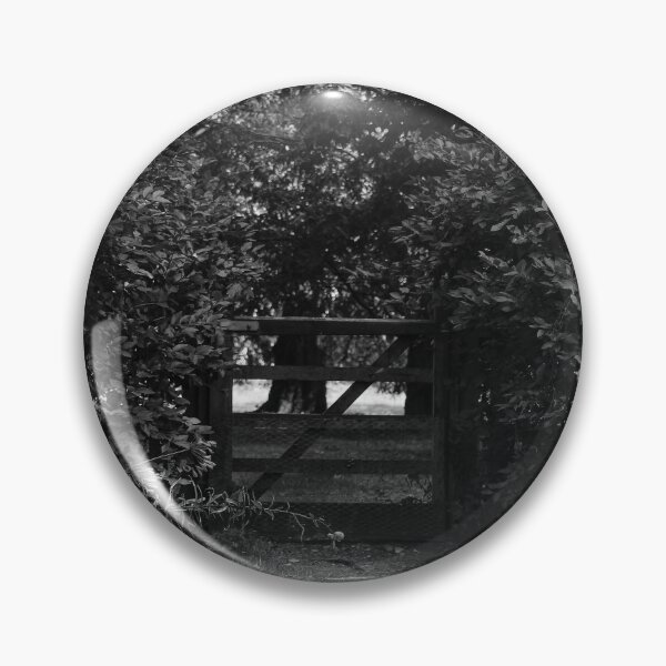 Item preview, Garden Gate Mount Stewart Northern Ireland Vertical Black and White designed and sold by eddiebarronshop.