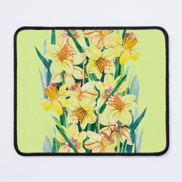Item preview, Yellow daffodils, vintage watercolor designed and sold by IngaDesign.