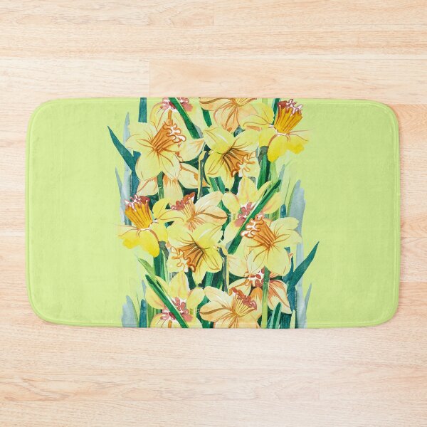 Item preview, Yellow daffodils, vintage watercolor designed and sold by IngaDesign.