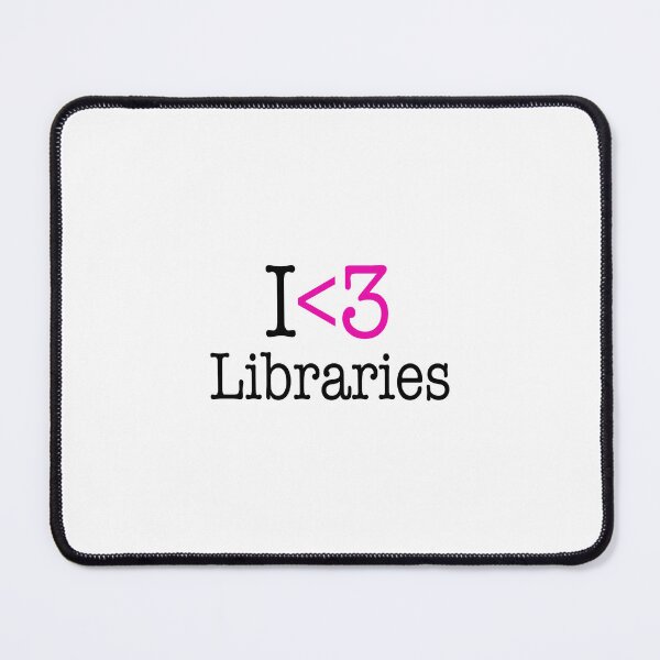 Item preview, I Love Libraries, bookworm slogan designed and sold by ArtPau.