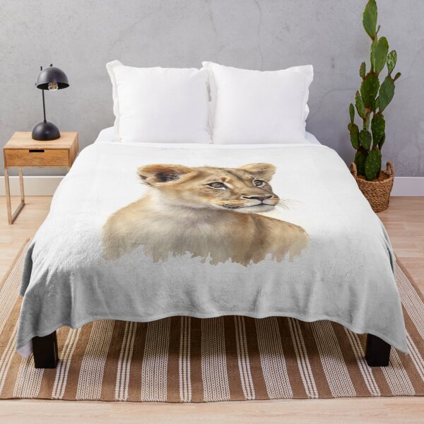 Item preview, Lion Cub Watercolour Portrait designed and sold by Adios65.
