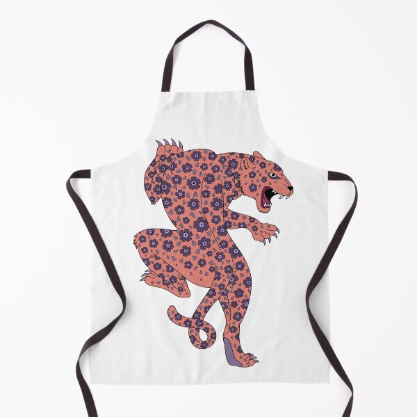 Item preview, Pink/purple floral print leopard  designed and sold by LibbyHaggerArt.