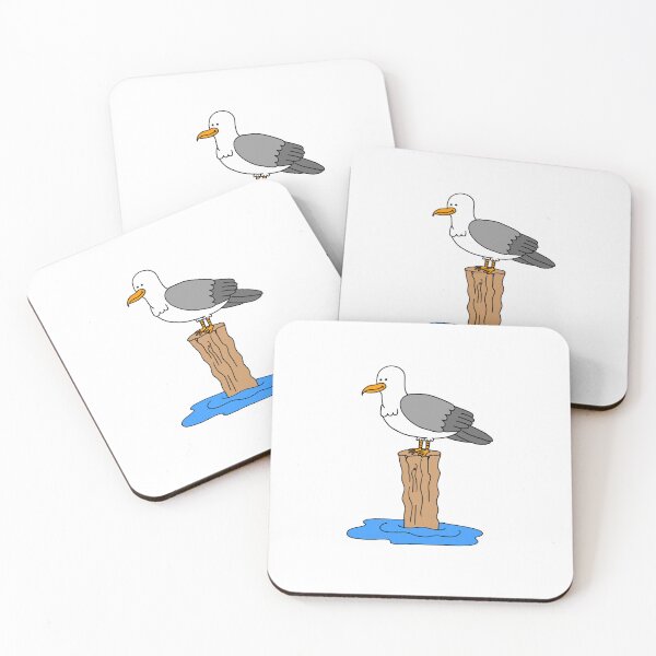 Item preview, Seagull Cartoon Beach Theme designed and sold by jaycartoonist.