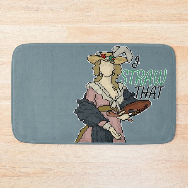 Item preview, "I Straw That" - Pixel Art of a Self Portrait in a Straw Hat designed and sold by Fun Funky Designs.