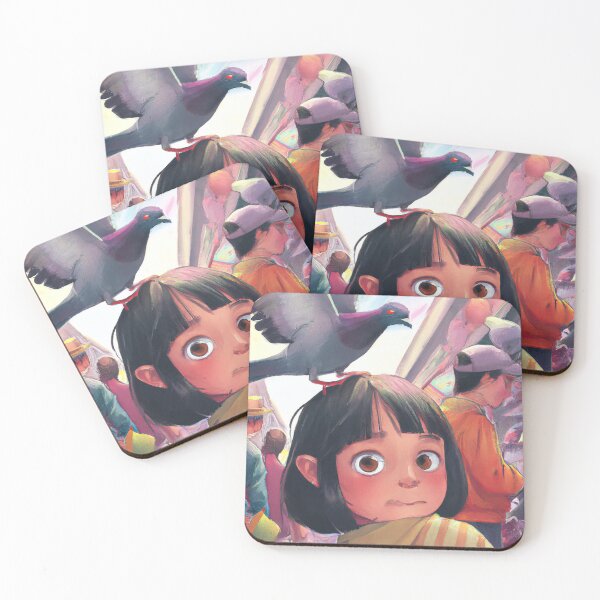 Item preview, Funny Pigeon Adopts Cute Little Girl designed and sold by tinydinoart.