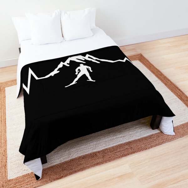 Item preview, Cross-country skiing, cross-country skiing and EKG heartbeat, for dark colors designed and sold by claudiasartwork.