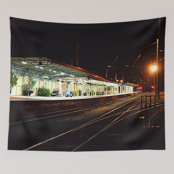 Item preview, Railway station at night - it can be lonely designed and sold by Kerry LeBoutillier.