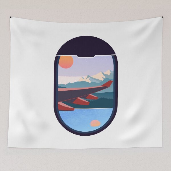 Item preview, Wanderlust Travel Plane Window Landscape Nature designed and sold by CreatDifference.