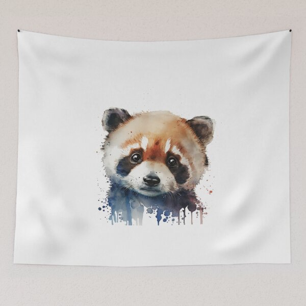 Artikelvorschau, Niedliches Aquarellporträt eines roten Pandajungen entworfen und verkauft von Adios65.
