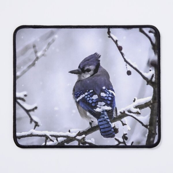 Item preview, Blue Jay on A Snowy Branch designed and sold by GL Digital Artwork .