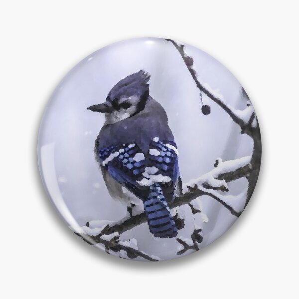 Item preview, Blue Jay on A Snowy Branch designed and sold by GL Digital Artwork .