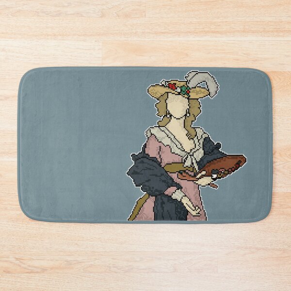 Item preview, Pixel Art of a Self Portrait in a Straw Hat -  "I Straw That" designed and sold by Fun Funky Designs.